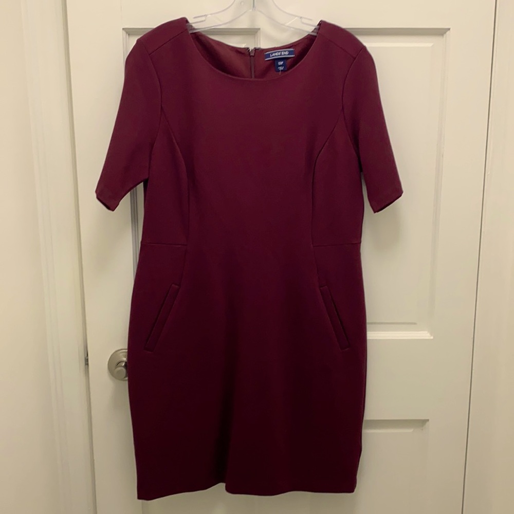NWT Burgundy/Maroon Sheath Dress size 12 Petite